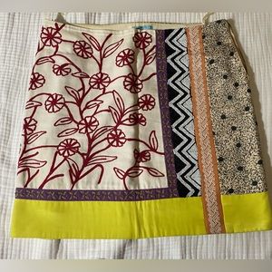 Rare Anthropologie Leifnotes embroidered and beaded mini skirt.